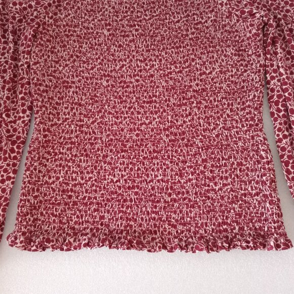 Boden Smocked Top Fruit Print Cottagecore Peasant Garden Girl Milkmaid Size 6 - Picture 7 of 8